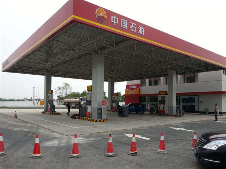 张掖加油站钢结构网架案例20